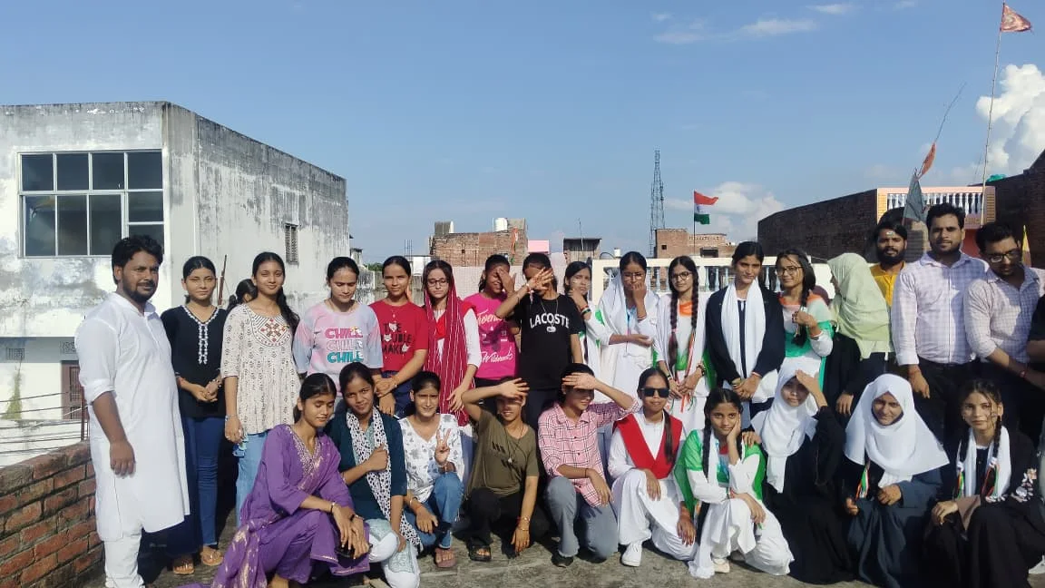 Students and teachers at Vision Coaching Institute, Tulsipur
